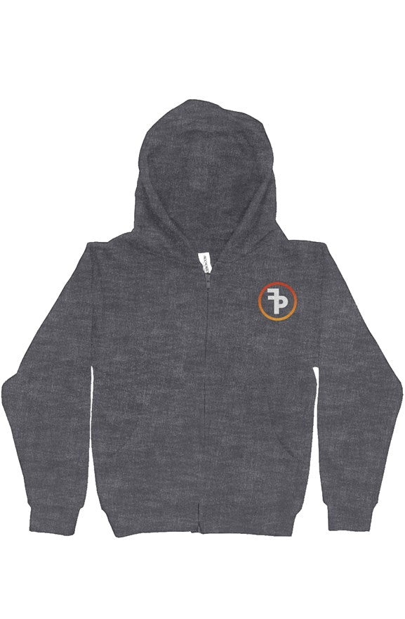 FP APPAREL, Youth Midweight Charcoal Zip Hoodie