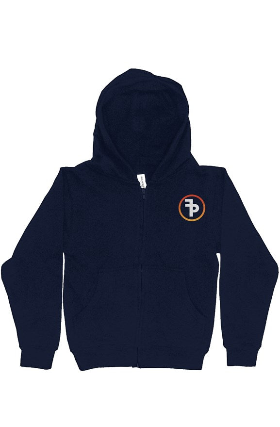 FP APPAREL, Youth Midweight Navy Zip Hoodie