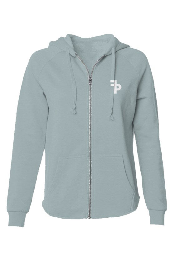 FP APPAREL, Womens Lightweight Sage, Zip Hoodie