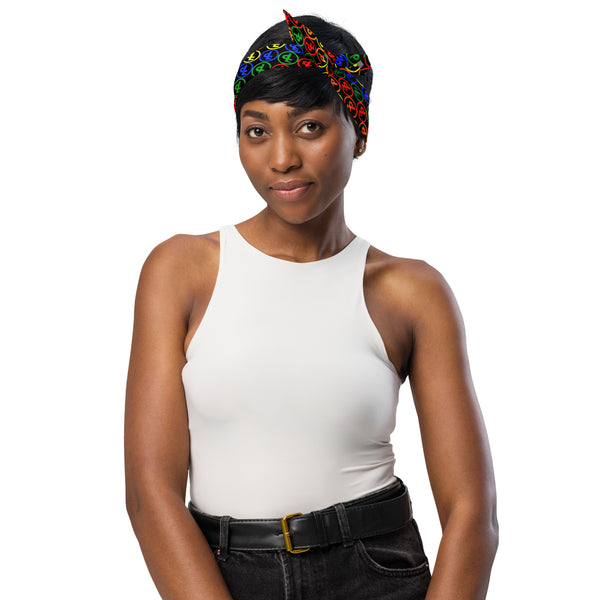 FP APPAREL, Women’s Rainbow All Over Print, Bandana