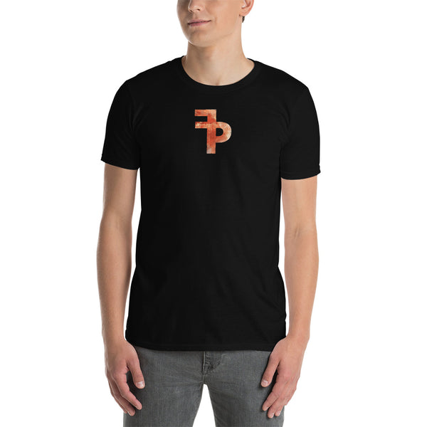 FP APPAREL, Men's Orange Distressed Logo, T-Shirt