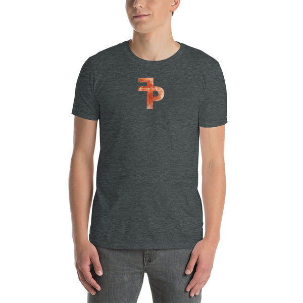 FP APPAREL, Men's Orange Distressed Logo, T-Shirt