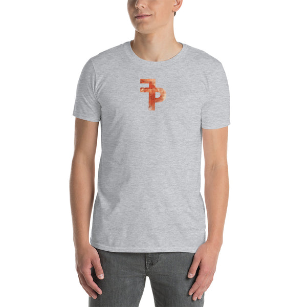 FP APPAREL, Men's Orange Distressed Logo, T-Shirt