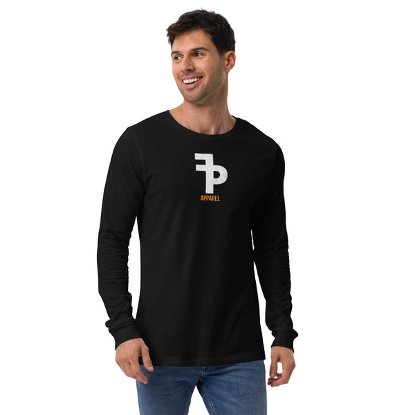 FP APPAREL, Men's Distressed Logo, Long Sleeve T-Shirt