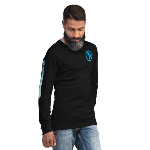 FP APPAREL, Men's Blue Circle Logo, Long Sleeve T-Shirt