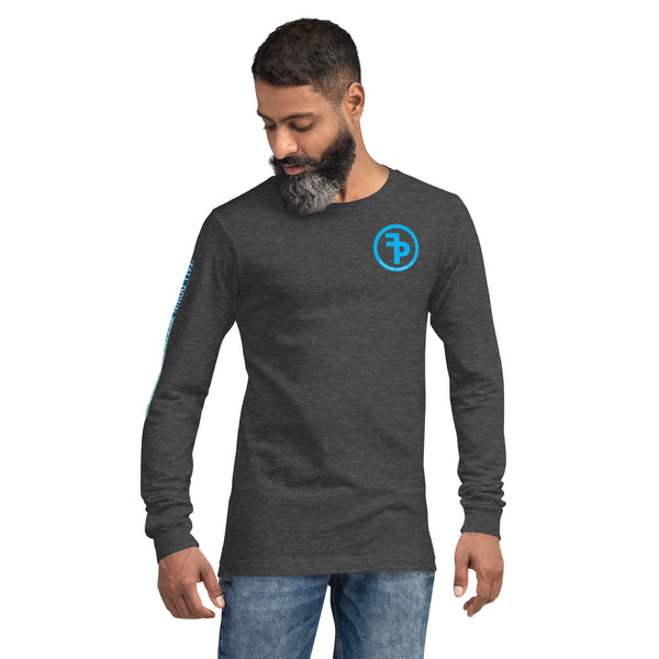 FP APPAREL, Men's Blue Circle Logo, Long Sleeve T-Shirt