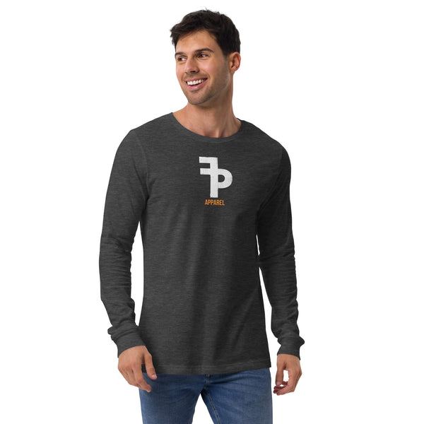 FP APPAREL, Men's Distressed Logo, Long Sleeve T-Shirt