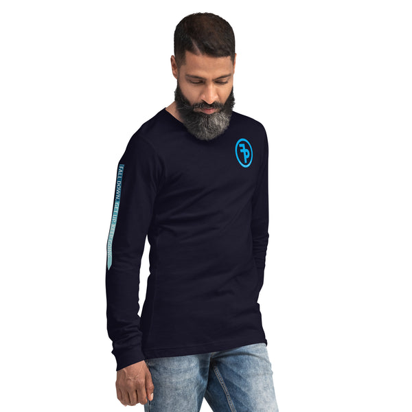 FP APPAREL, Men's Blue Circle Logo, Long Sleeve T-Shirt