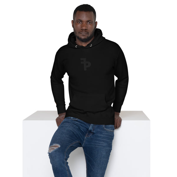 FP APPAREL Men's Black on Black Fat Logo Hoodie