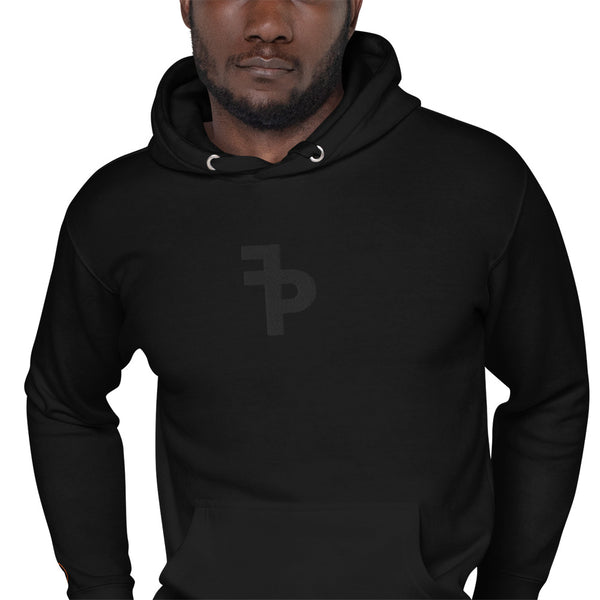 FP APPAREL Men's Black on Black Fat Logo Hoodie