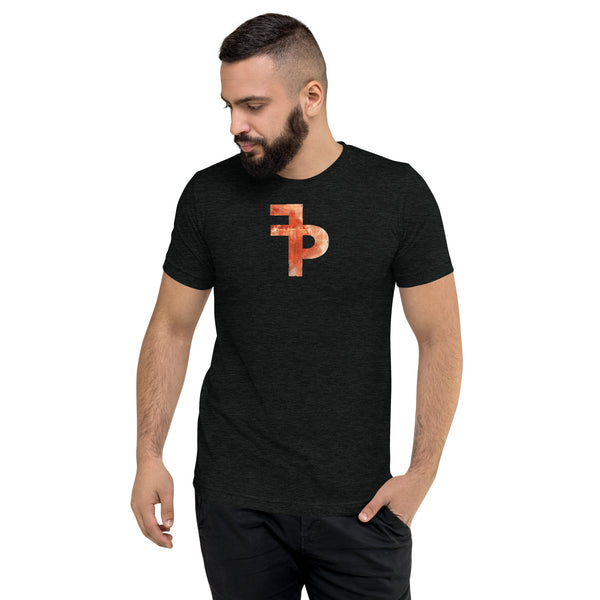 FP APPAREL, Men's Distressed Orange Logo, T-Shirt