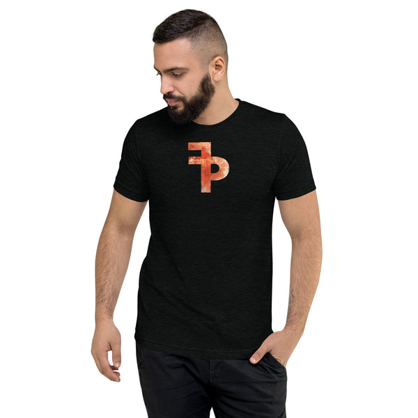 FP APPAREL, Men's Distressed Orange Logo, T-Shirt